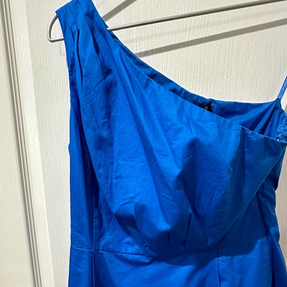 J Crew Blue One Shoulder Cocktail Dress NWT - Picture 3 of 8